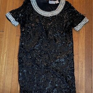 Sequin dress and bag